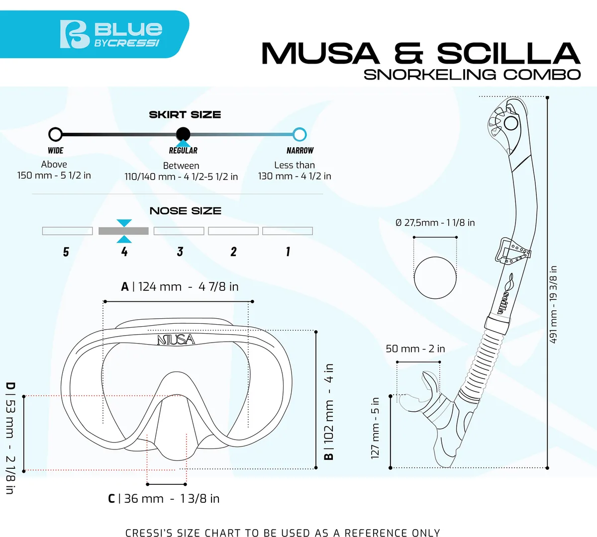 Cressi Musa + Scilla, full face masks – view 4