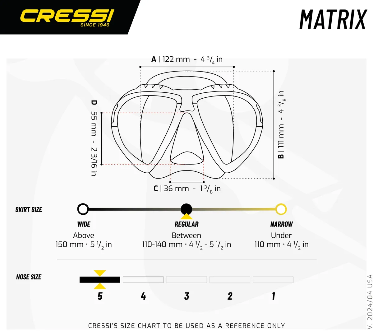 Cressi Matrix, masques faciaux – vue 5