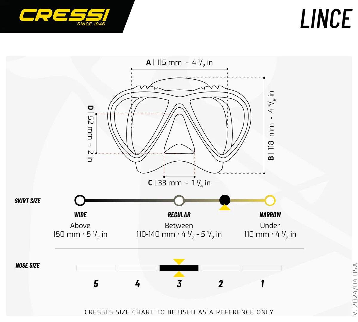Cressi Lince, maschere granfacciali – vista 5