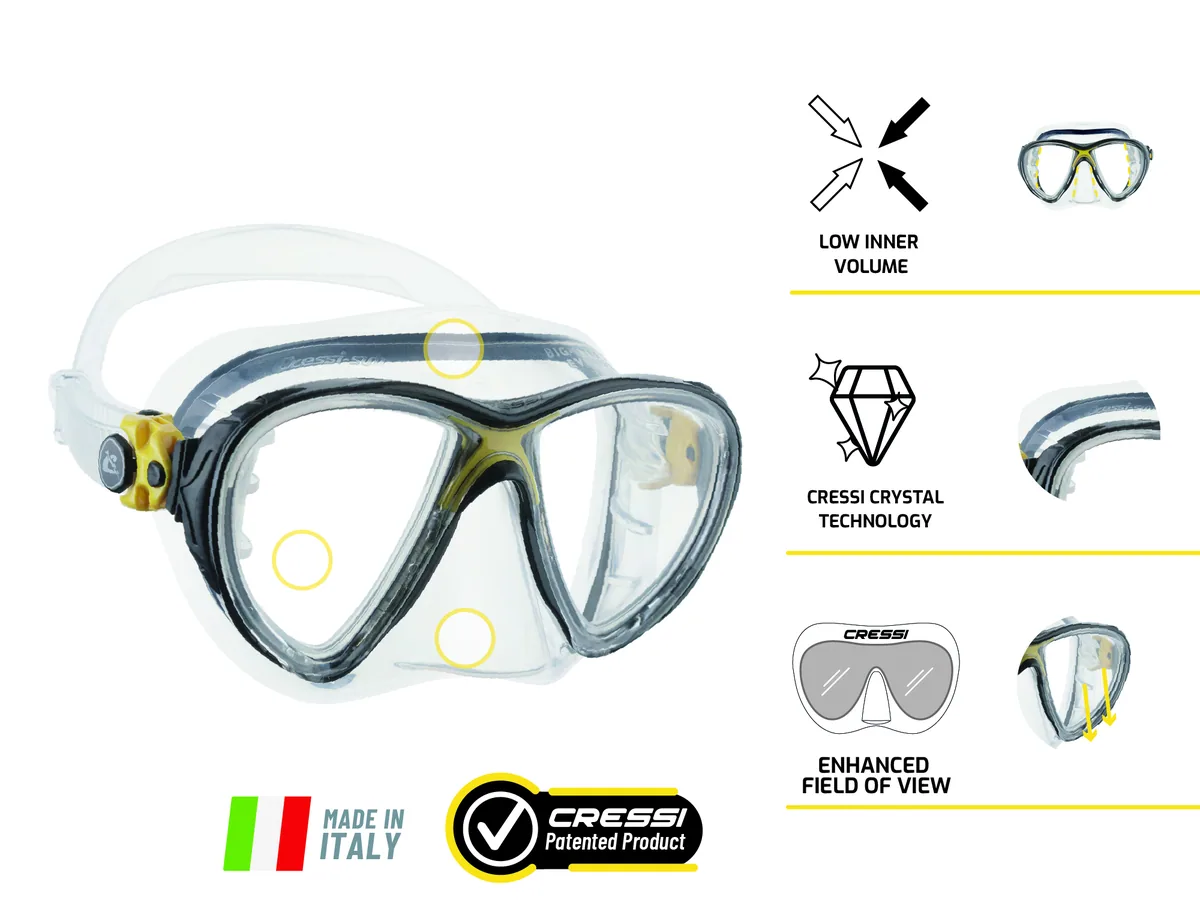 Cressi Big Eyes Evolution Crystal, masques de plongée – vue 2