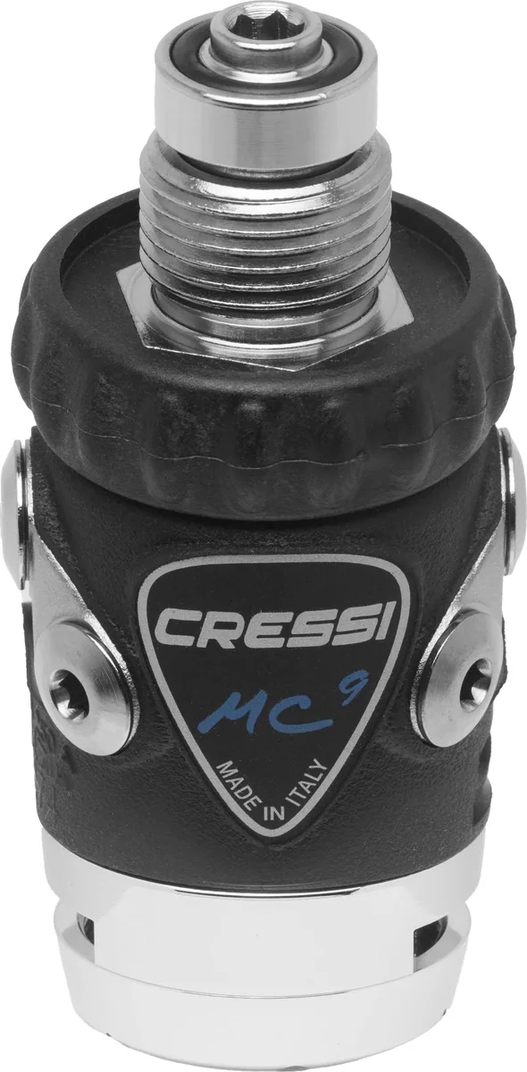 Cressi MC9-SC 1st stage DIN, bombole stage e deco – vista 2