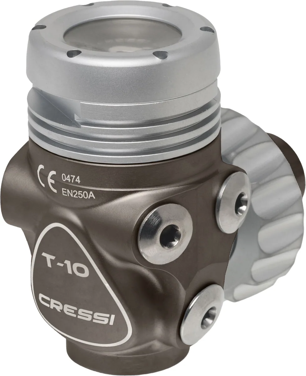Cressi T10-SC PVD DIN 1st stage only, botellas de etapa y deco