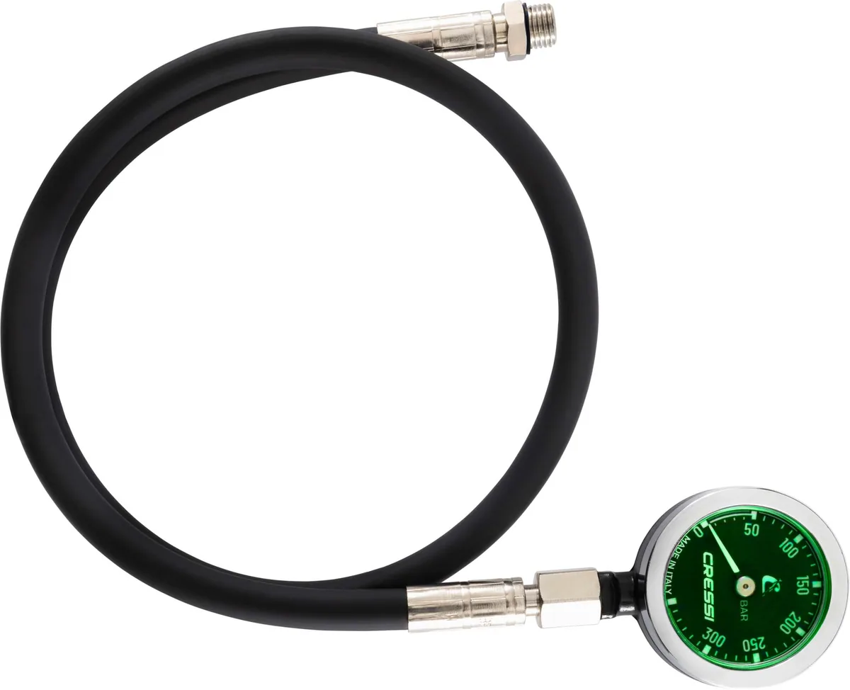 Cressi Mini SPG Pro Vale 300 C (fluo black) [BAR], Manometer & Finimeter