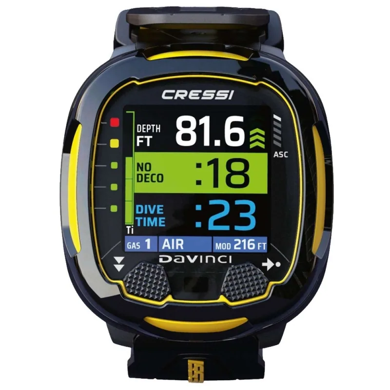 Cressi DaVinci Tauchcomputer Schwarz/Gelb, dive computers