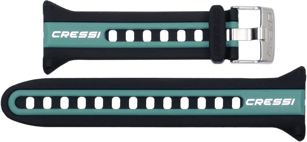 Cressi Watchband for Watch-style Dive Computer (black/green) for Nepto [Original Nepto], dive computers