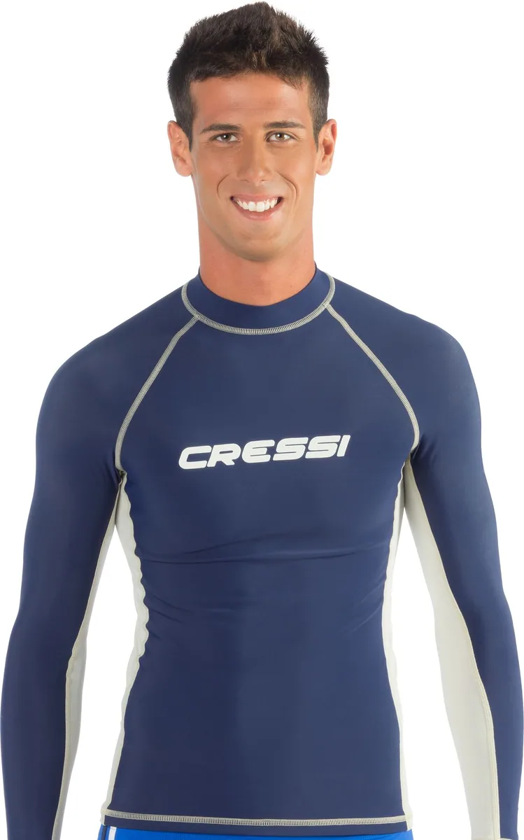 Cressi Rash Guard Long Sleeve Man (blue/white) [XL+, tubas – vue 2