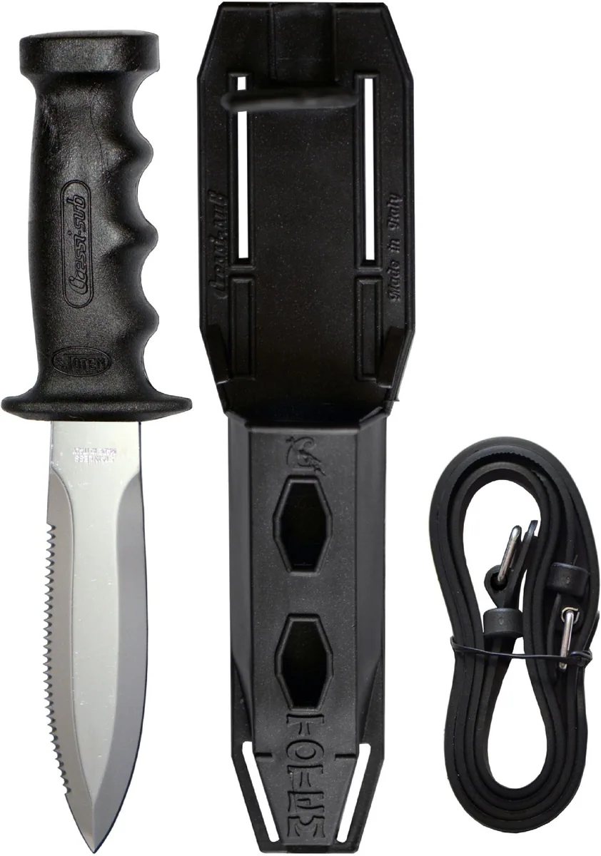 Cressi Supertotem, cuchillos y cortadores