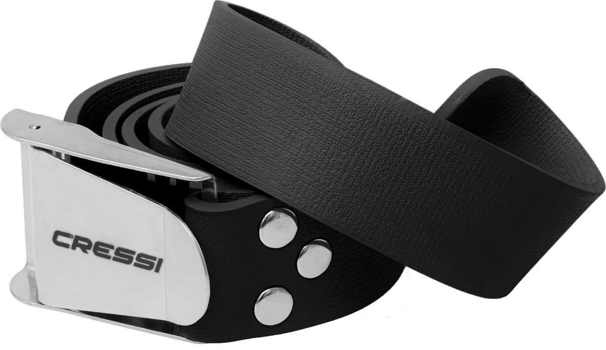 Cressi Malta Quick-Release Elastic Belt w/ Metal Buckle (black), Bleigewichte & Bleigurte