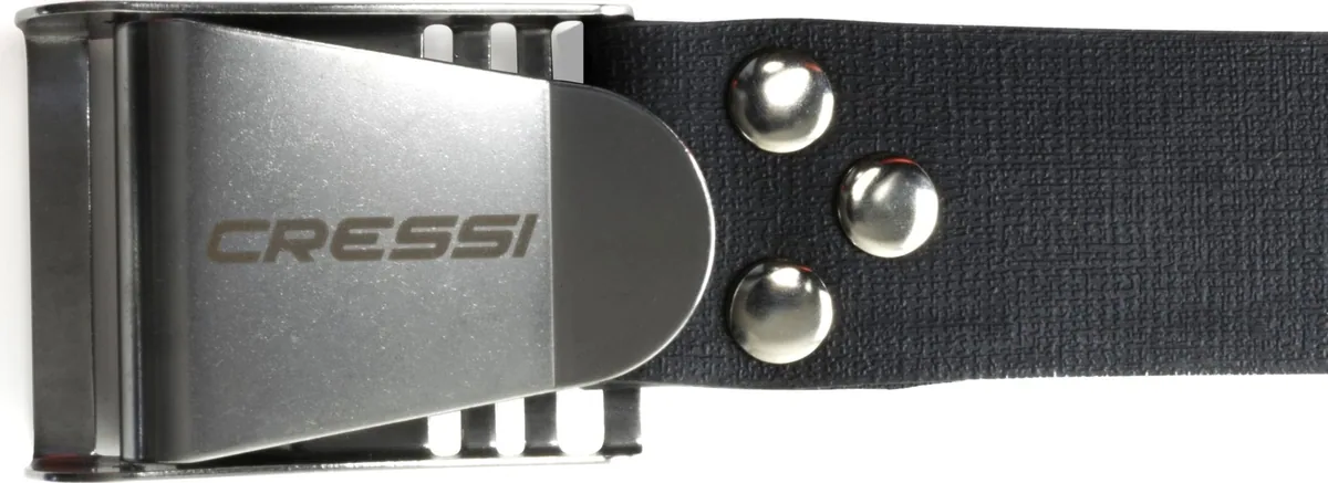 Cressi Malta Quick-Release Elastic Belt w/ Metal Buckle (black), zavorre e cinture – vista 2