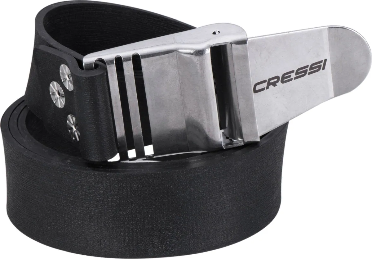Cressi Malta Quick-Release Elastic Belt w/ Metal Buckle (black), zavorre e cinture – vista 5