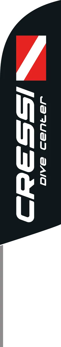 Cressi Dive Center Wing Flag [60 x 240 cm], Backplate & Wing