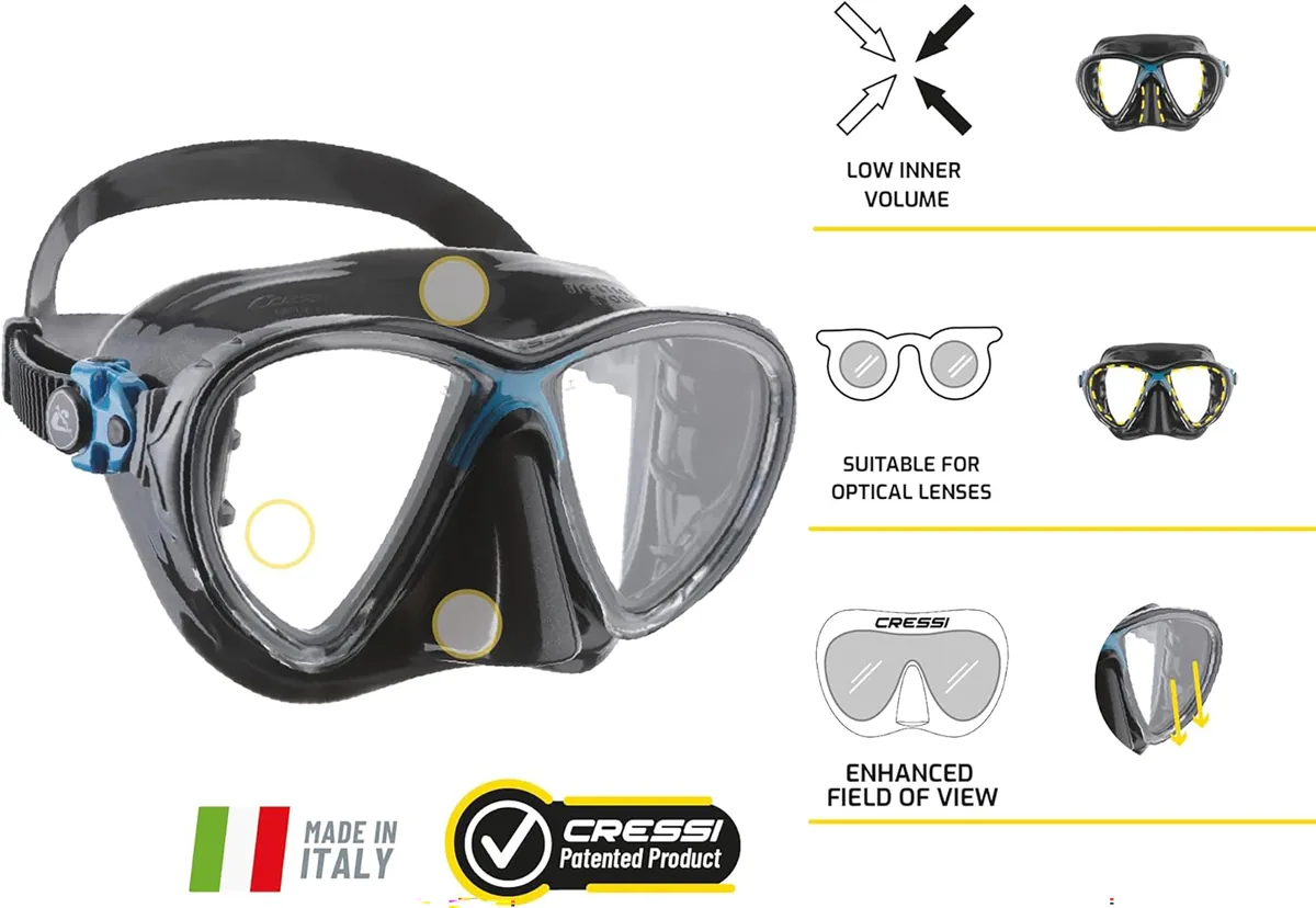 Cressi Big Eyes Evolution + Alpha Ultra Dry, mask & snorkel sets – view 2