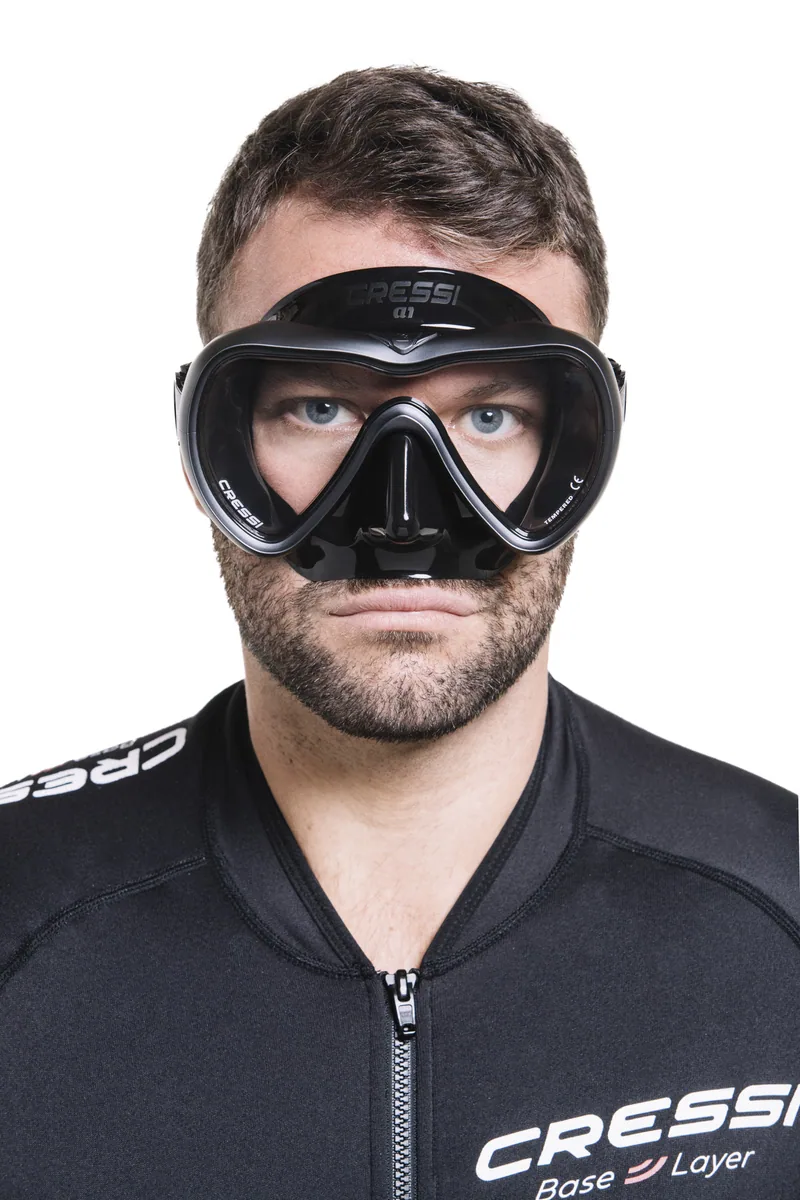 Cressi A1 (black/graphite - clear lens), dive masks – view 4