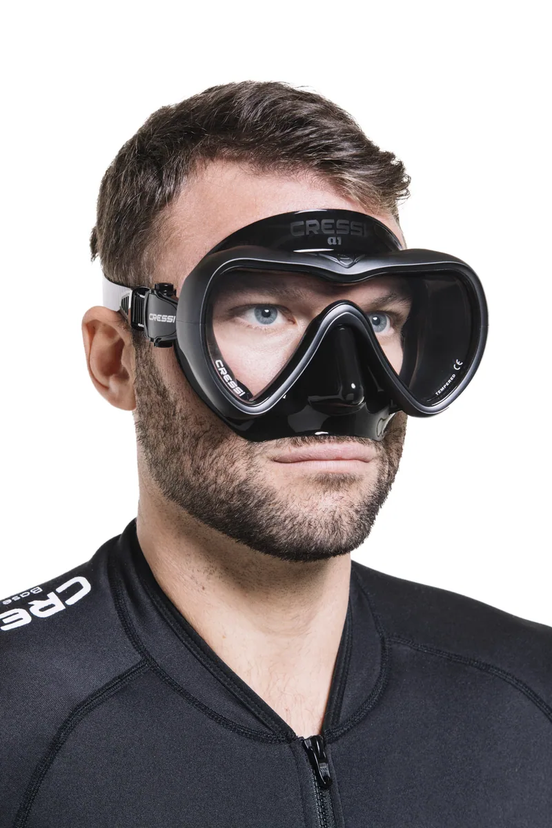 Cressi A1 (black/graphite - clear lens), dive masks – view 5