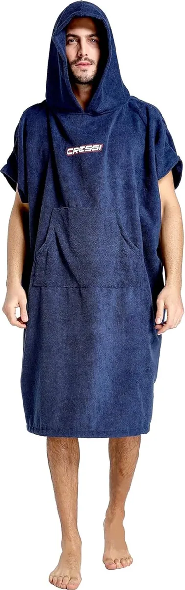Cressi Poncho Robe (blue navy) [L/XL - 92x118 cm), Taschen & Transport