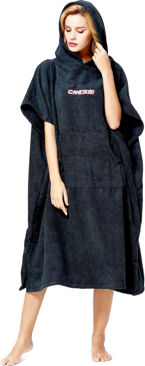 Cressi Poncho Robe (black) [L/XL - 92x118 cm), sacs & transport – vue 4