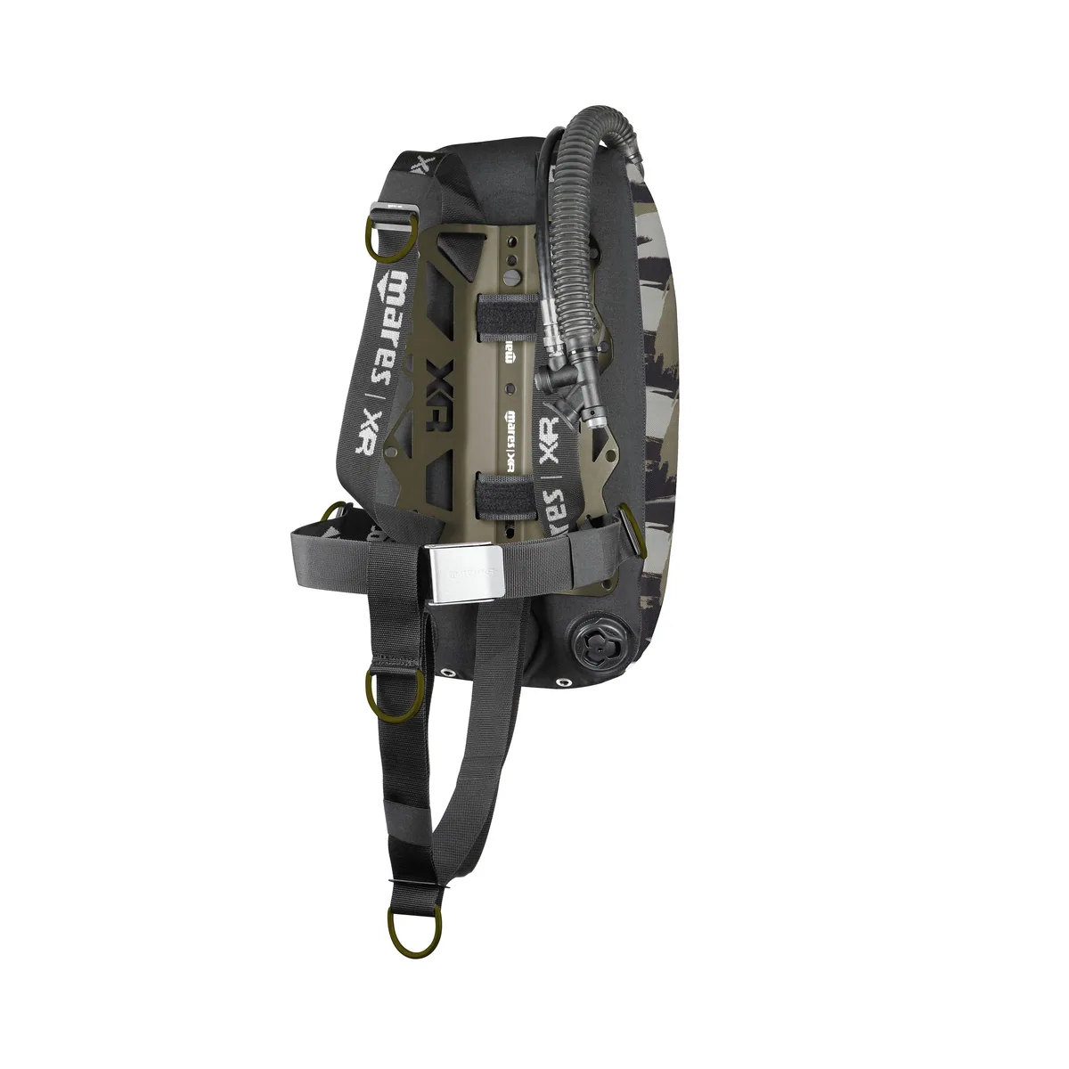Mares TACTICAL GREEN Single Backmount Set, Tarierjackets