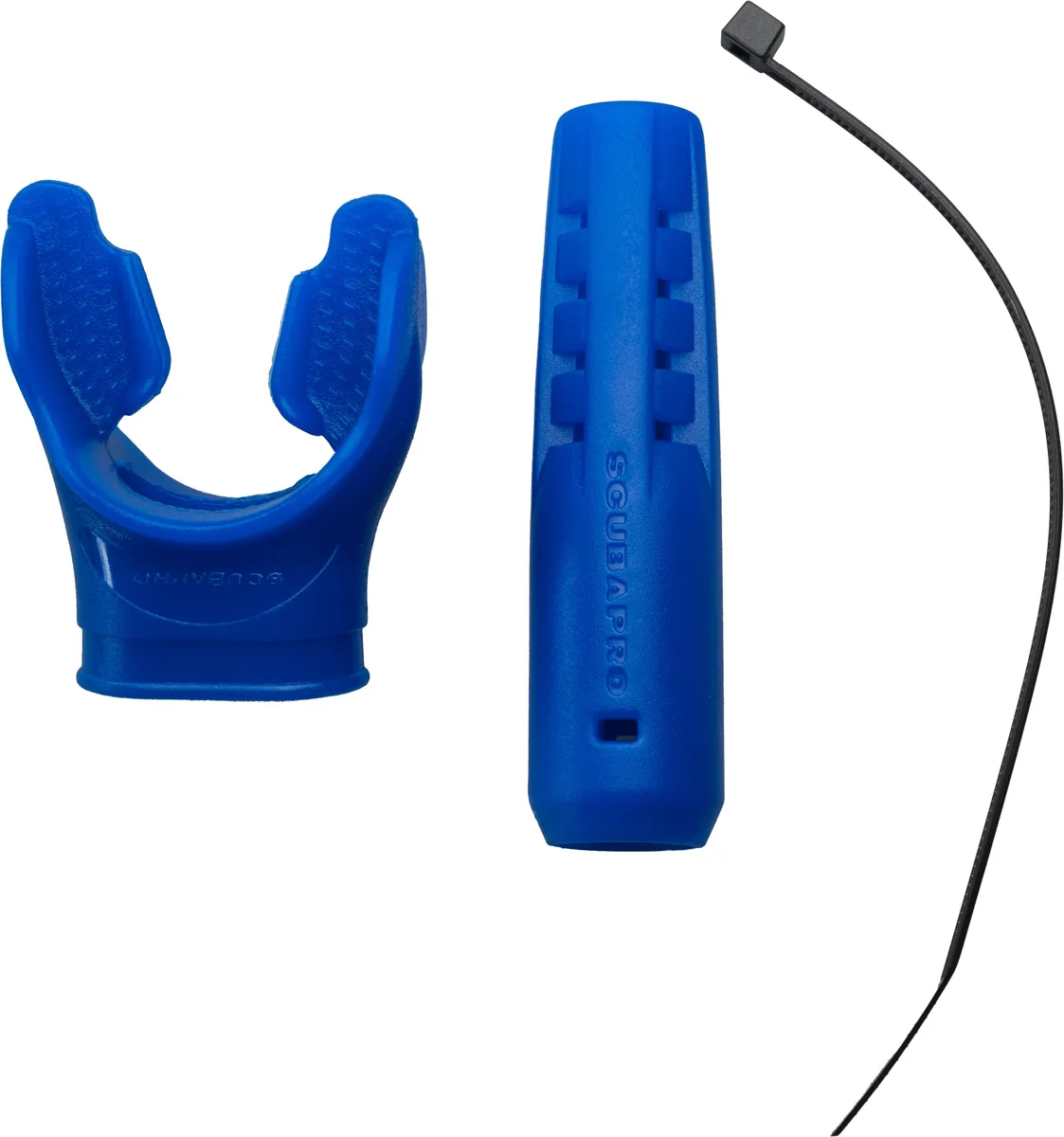 Scubapro Mundstück und Schlauchverstärkung, Blau, Erste Stufe