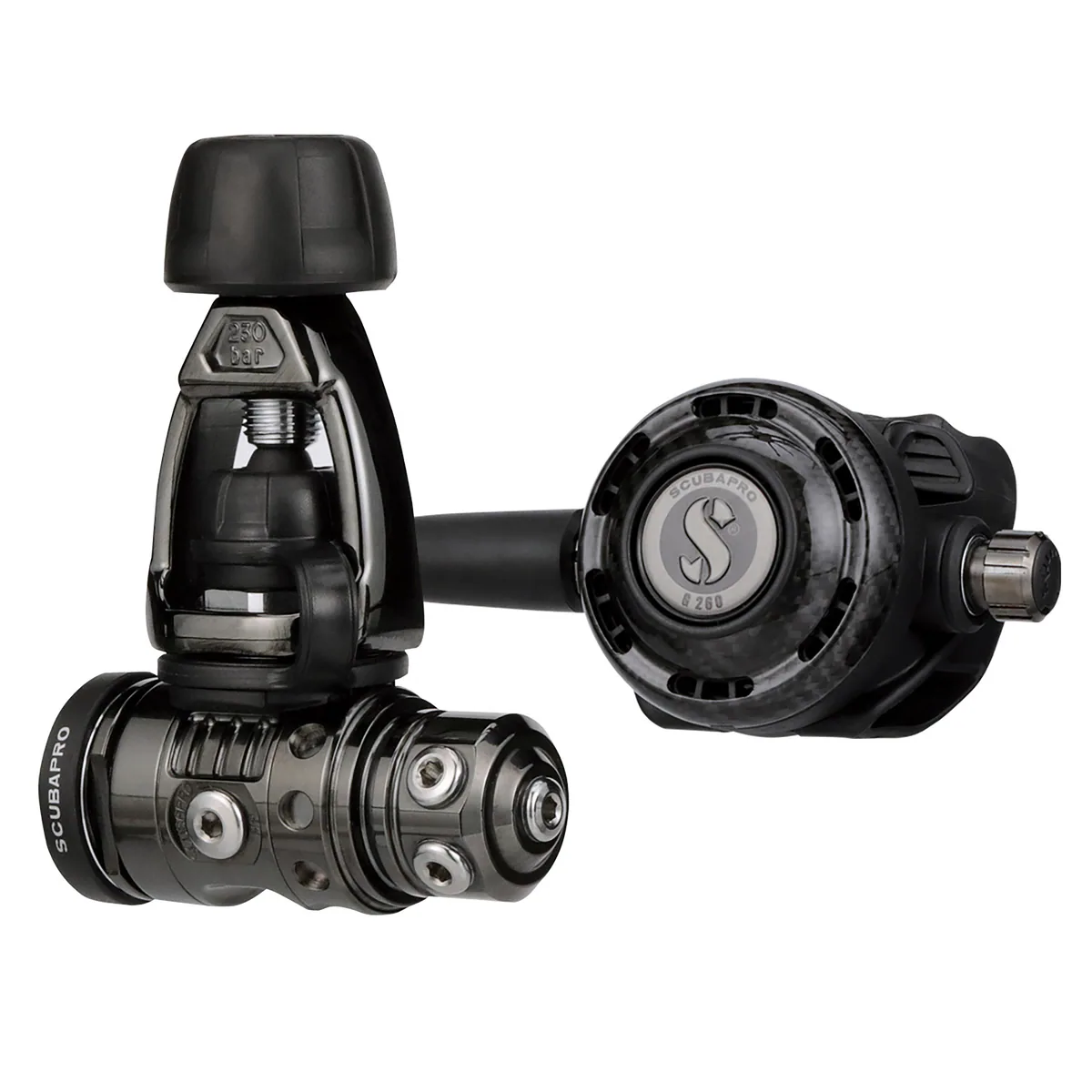 Scubapro MK19 Evo Black Tech / G260 Carbon Black Tech, Atemregler - Sets – Ansicht 3