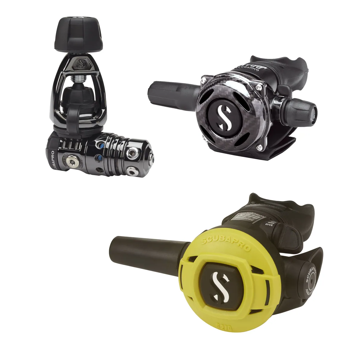 Scubapro MK25 Evo / A700 Carbon Black Tech / S270 Octopus, Oktopus
