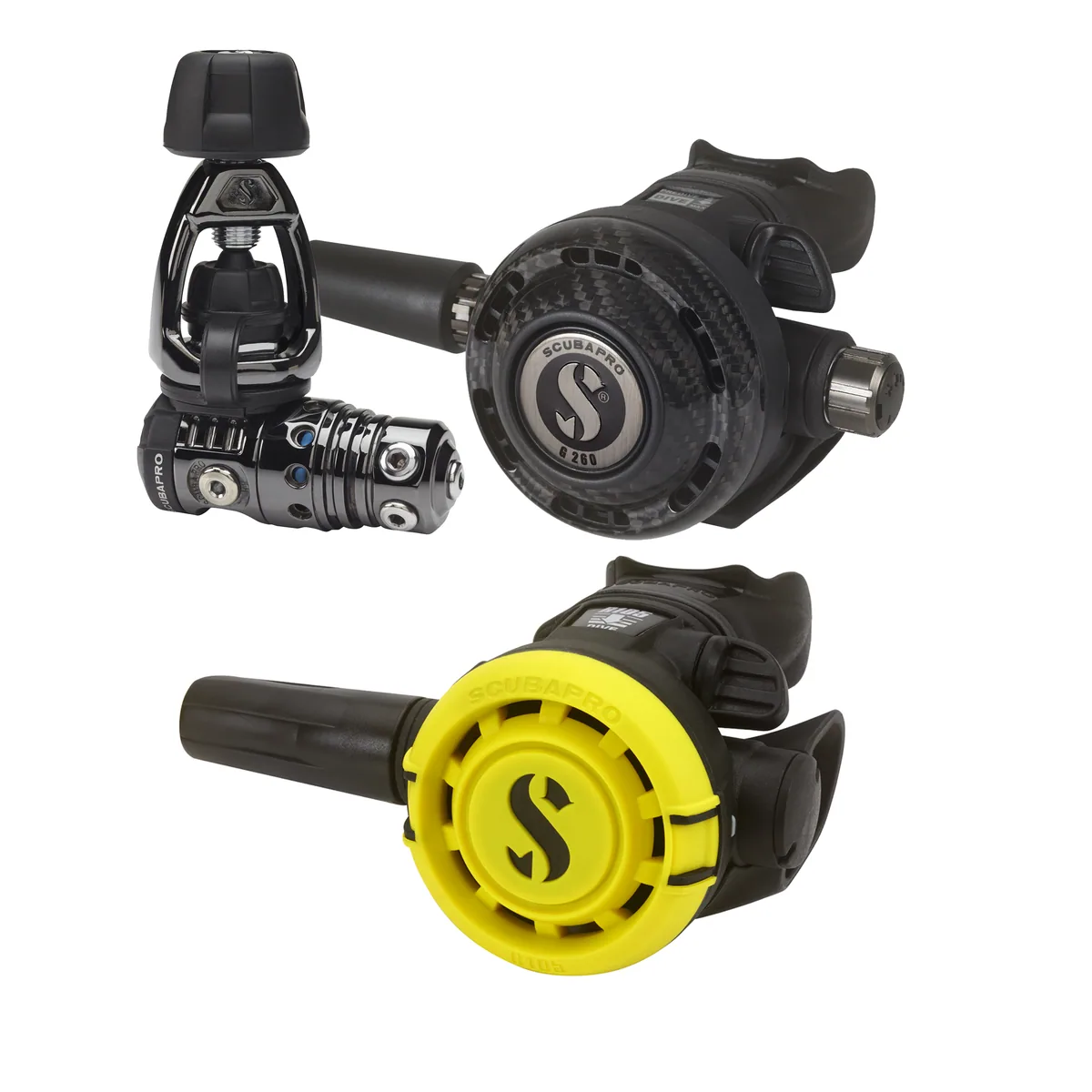 Scubapro MK25 Evo Black Tech / G260 Carbon, Atemregler - Sets