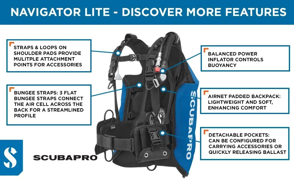 Scubapro Navigator Lite mit BPI - Tarierjacket - Blau, gilets classiques – vue 2