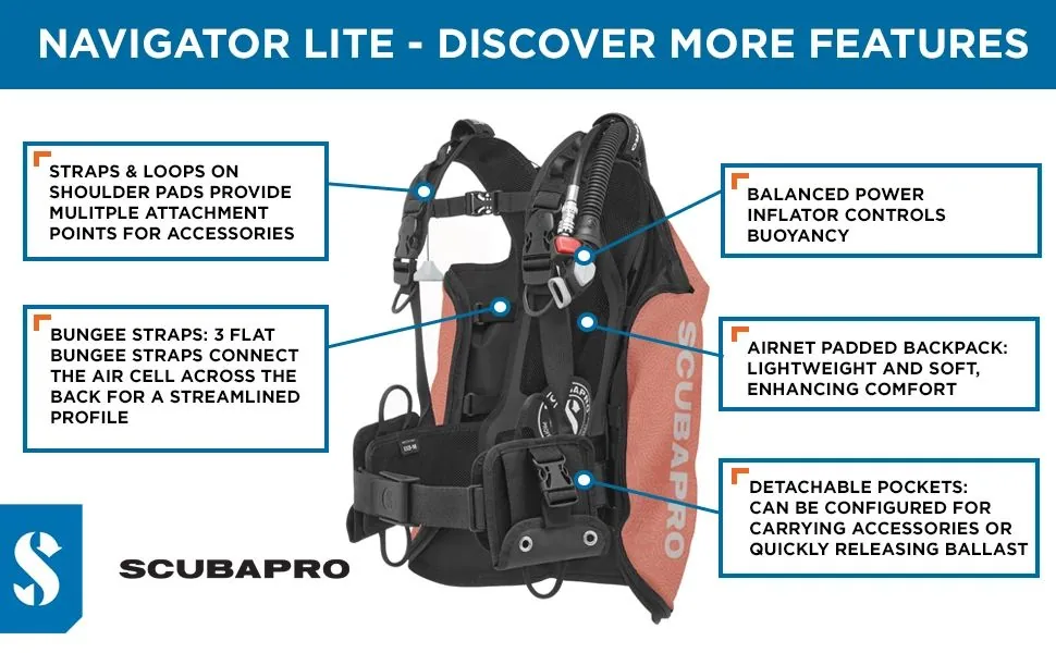Scubapro Navigator Lite mit BPI - Tarierjacket - Koral