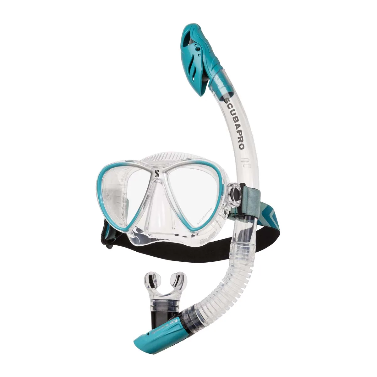 Scubapro Synergy Twin Combo Transparent-Türkis, Schnorchel-Sets