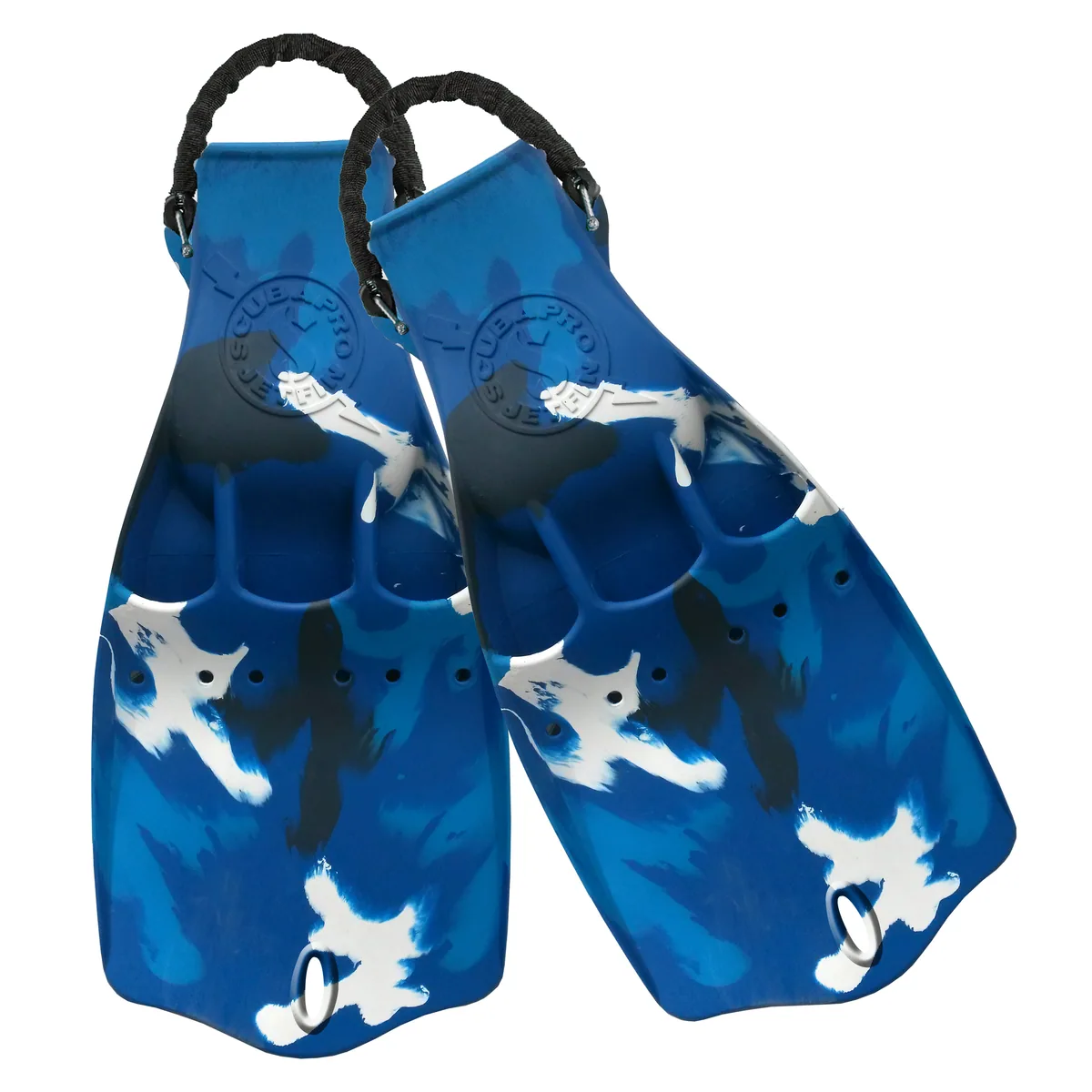 Scubapro Jet Fin mit Springstraps, Camo Blau, Tauchflossen