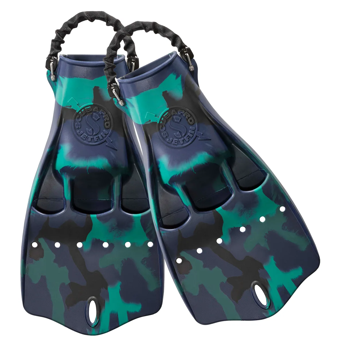 Scubapro Jet Fin mit Springstraps, Dunkelblau-Camo, Tauchflossen