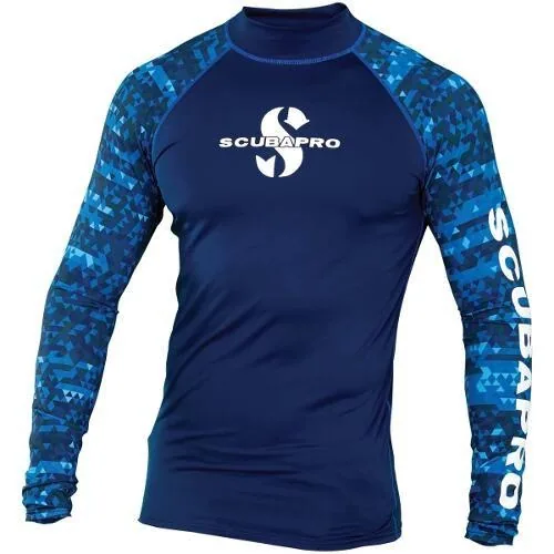 Scubapro UPF 50 Rashguard Langarm, Agean, Herren S, Nassanzug
