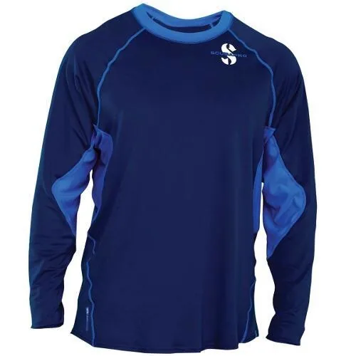 Scubapro UPF 50 Rashguard Channel Flow Langarm Agean, Herren, Langarm