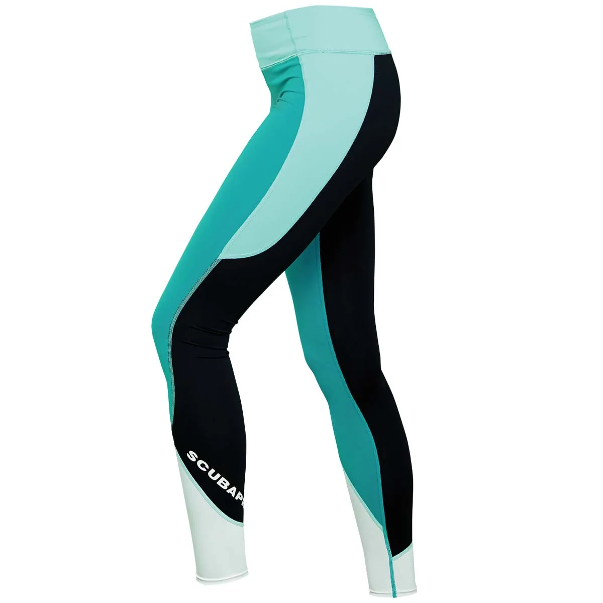 Scubapro UPF 80 T-Flex Legging Damen, Caribbean/Weiß, Nassanzug